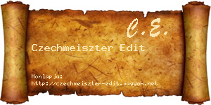 Czechmeiszter Edit névjegykártya