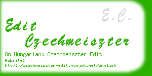 edit czechmeiszter business card